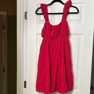 Woman’s ' Ruffle Strap Pink Sundress